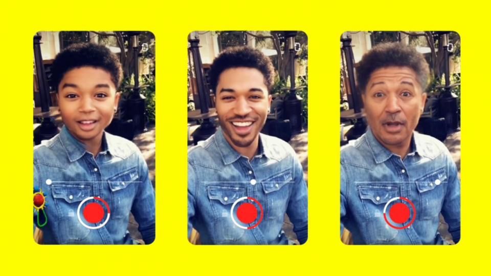 Time Machine v aplikaci Snapchat